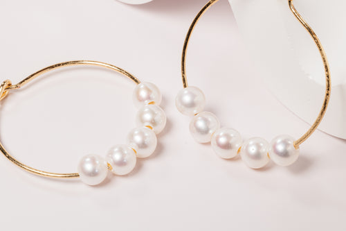 Golden Pearl Custom Hoops