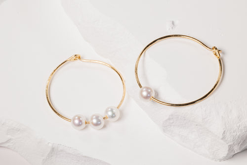 Golden Pearl Custom Hoops