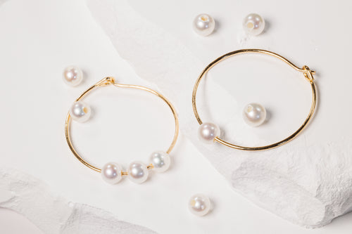 Golden Pearl Custom Hoops