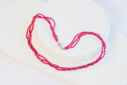 Radiant Spinel Triple Strand Necklace