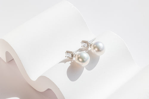 Lustrous Pearl Stud Earrings