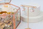Pink Pearl Bow Earrings