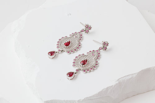 front view of earrings
