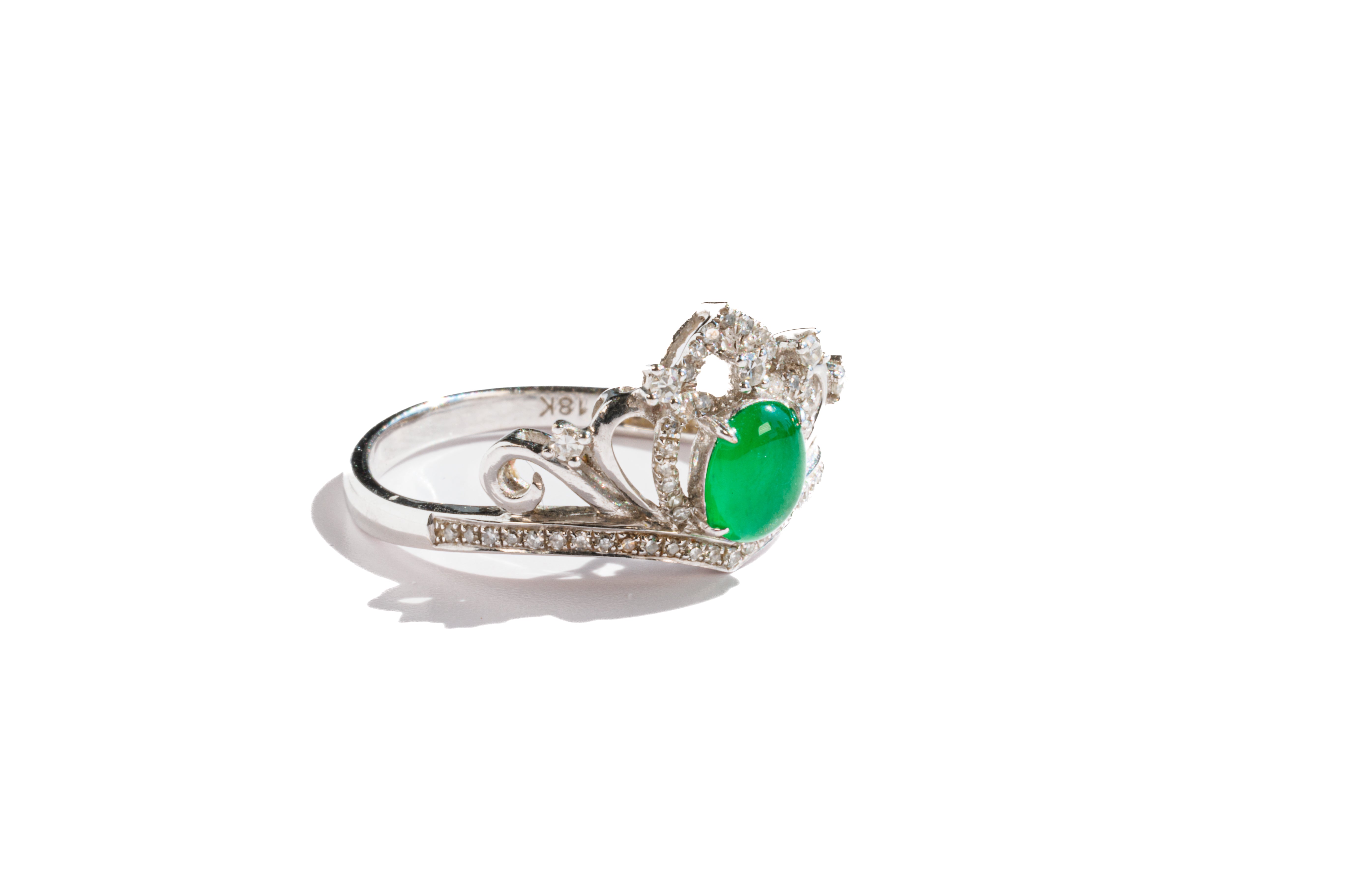 Majesty Jadeite Crown Ring – Stylles Jewelry