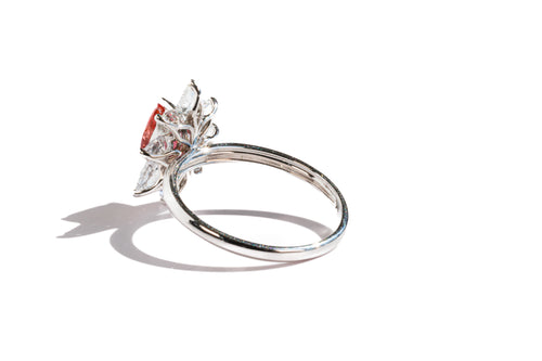 Ruby and Diamond Bloom Ring