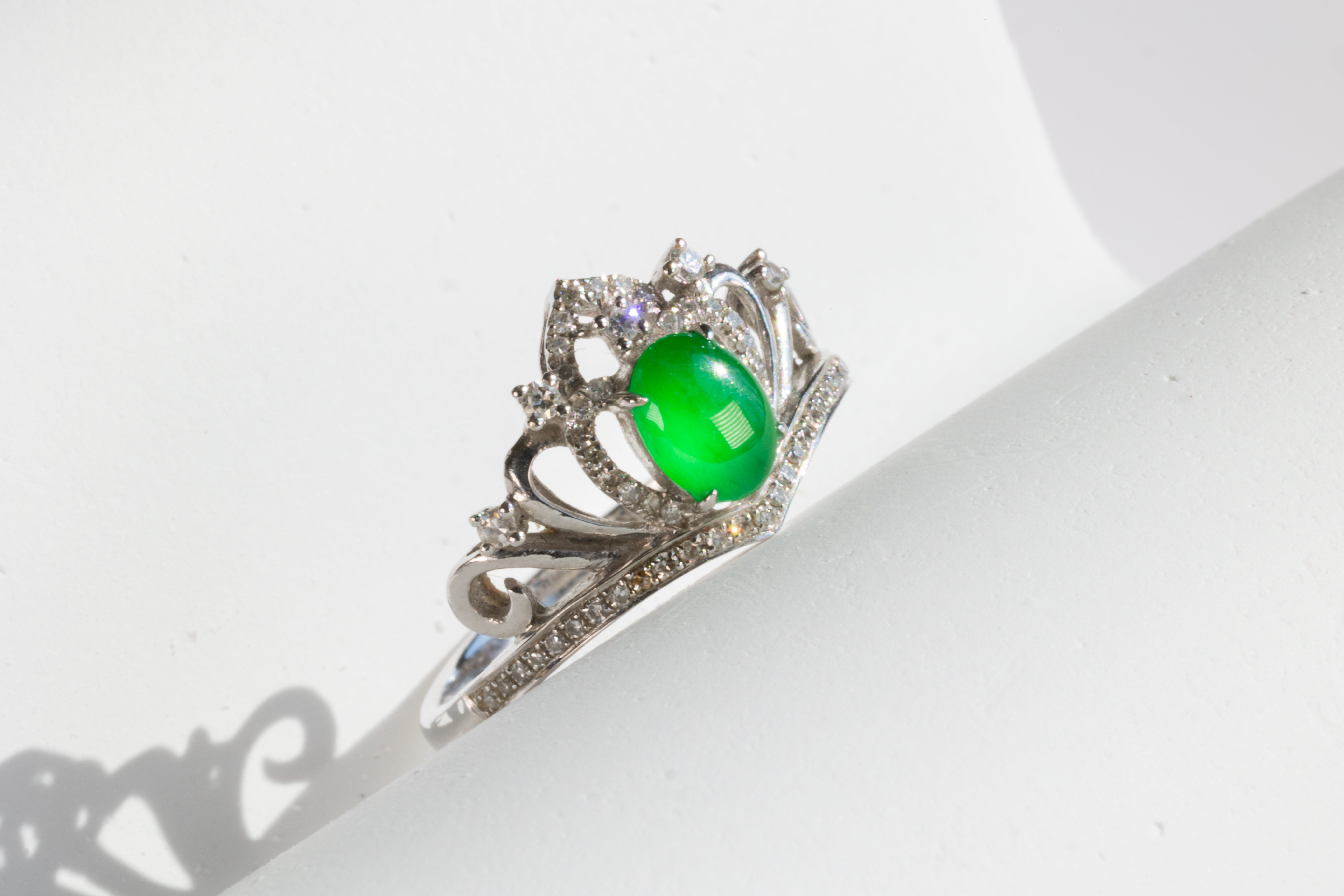 Majesty Jadeite Crown Ring – Stylles Jewelry