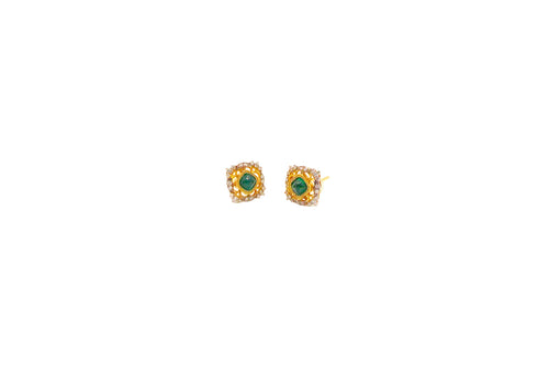 Emerald Gold Earrings