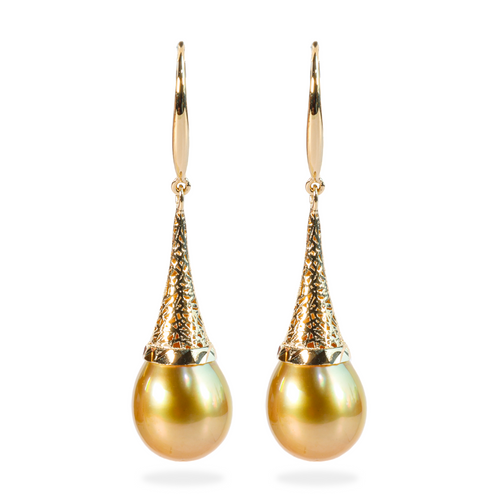 Golden South Sea Pearl Earrings