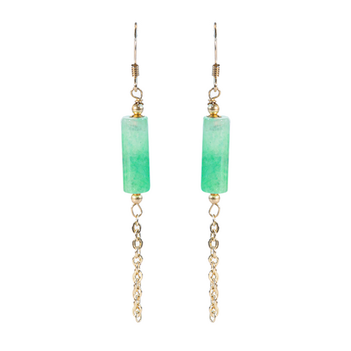 Jadeite Glow Drop Earrings