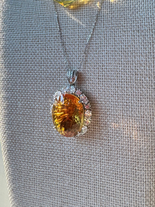Cat eye citrine necklace deposit