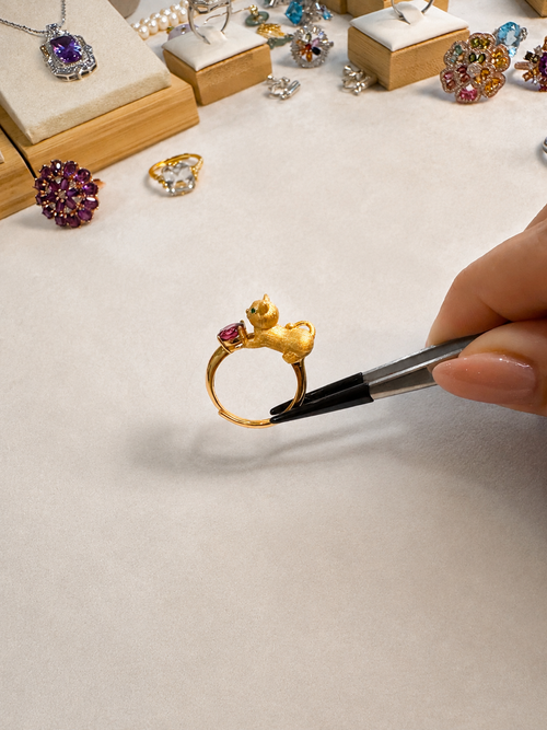 Kitty&tourmaline ring