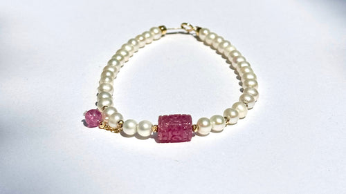 Pink Blossom Pearl Bracelet