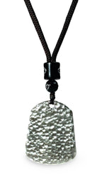 Hammered Silver Pendant Necklace