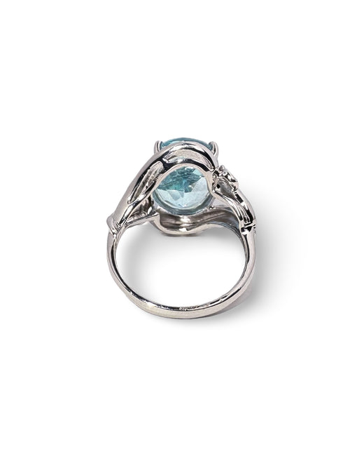 Ocean Breeze: Blue Topaz Filigree Ring