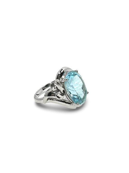 Ocean Breeze: Blue Topaz Filigree Ring