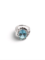 Ocean Breeze: Blue Topaz Filigree Ring