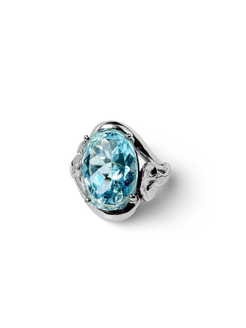 Ocean Breeze: Blue Topaz Filigree Ring