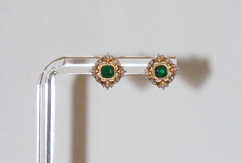 Emerald Gold Earrings