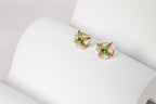 Jadeite Crystal Stud Earrings