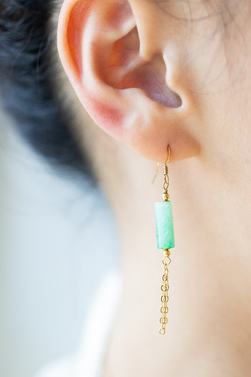 Jadeite Glow Drop Earrings