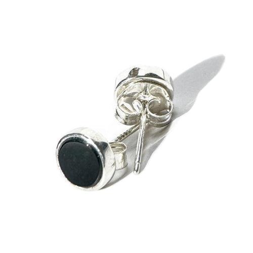 Midnight Petite: Black Onyx Silver Studs