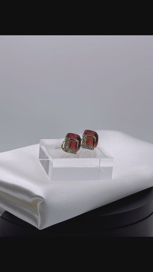 Red Crystal Earrings